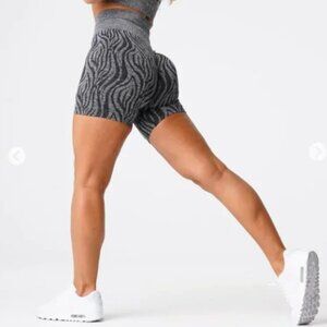 NVGTN Black Zebra Seamless Shorts Size M